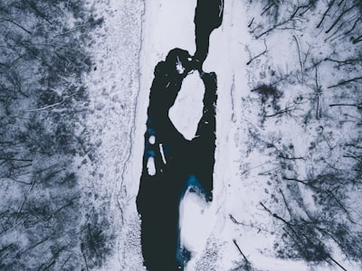 Cross-country skiing in winter