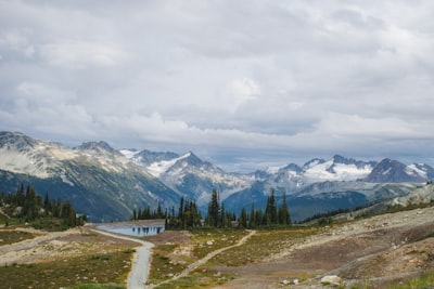Hiking alpine trails