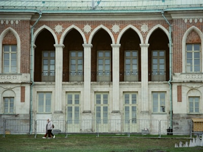 Walking the museum grounds