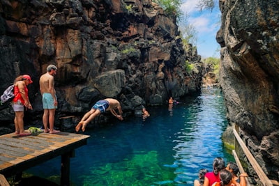 Swimming at the canyon pools
