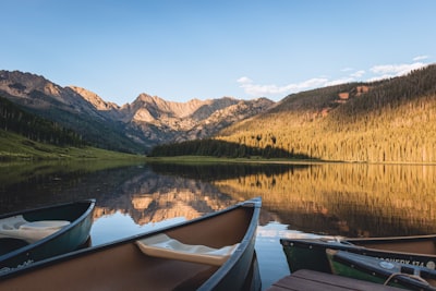 Canoeing on Emerald Lake