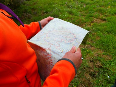 Picking up trail maps