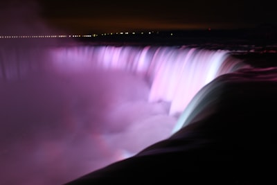 Illuminated falls night viewing