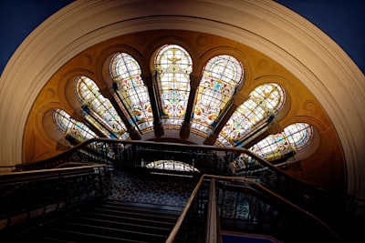 Photography of architecture and stained glass