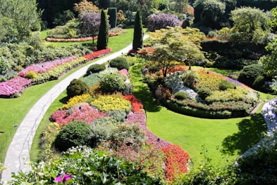 Stroll themed gardens and scenic paths