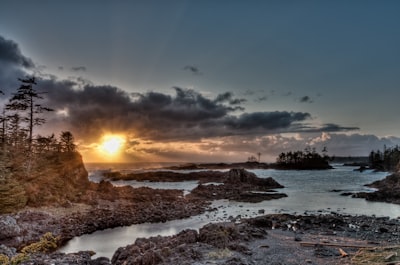 Sunset hiking