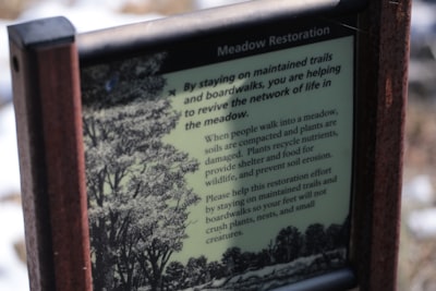 Reading interpretive signage