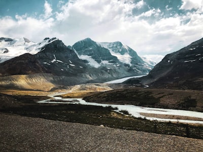 Hiking along glacier trails